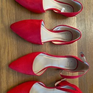 Red Flats and Heels Size 8.5